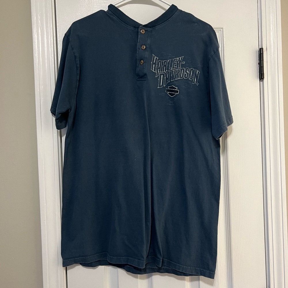 Harley-Davidson Navy Henley Tee